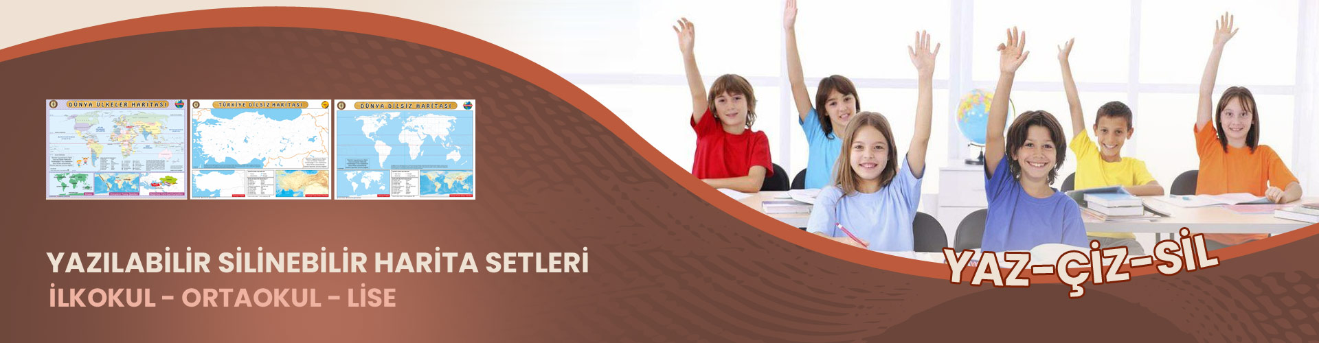 YAZILABİLİR SİLİNEBİLİR HARİTA SETLERİ